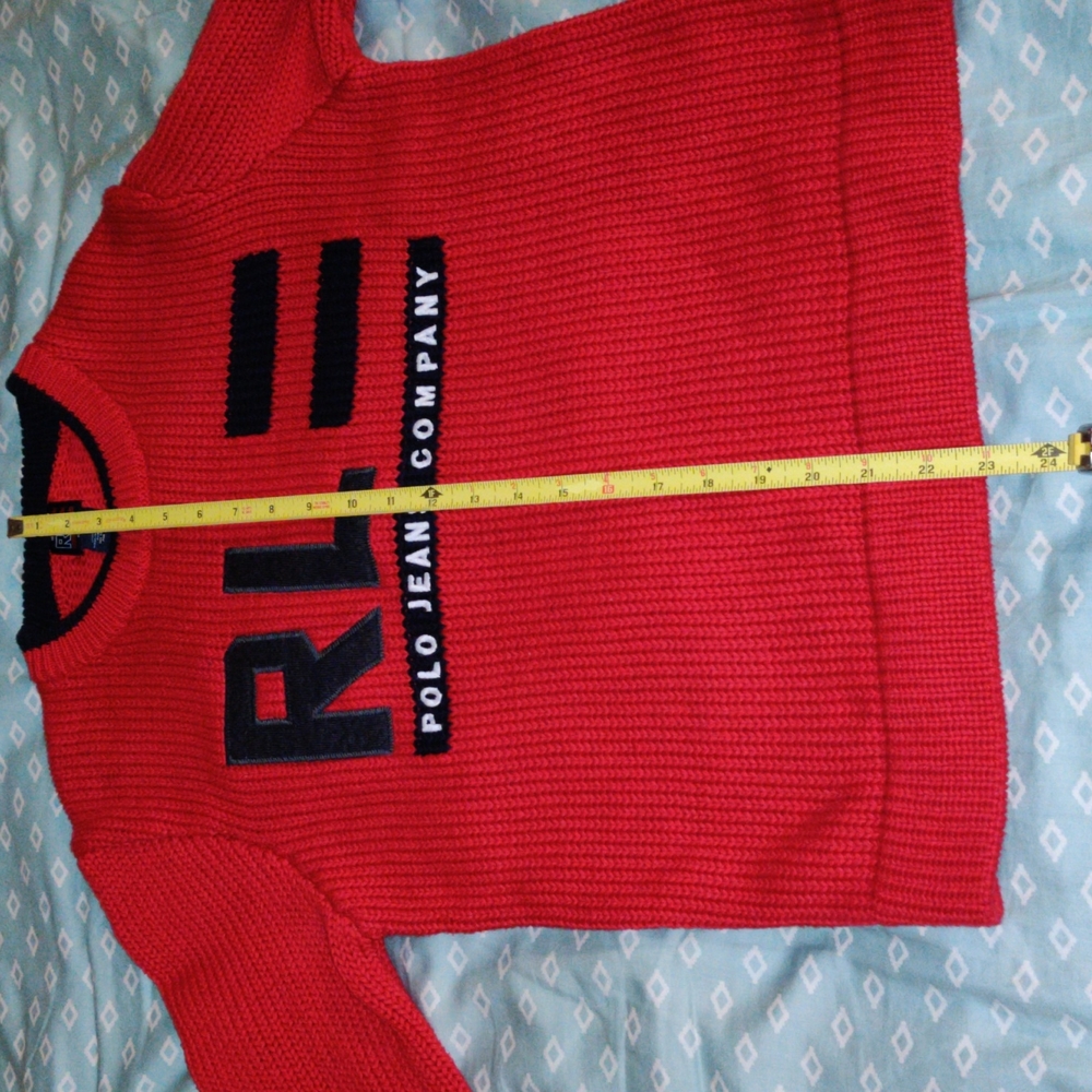 Vintage Ralph Lauren Polo Jeans Red Sweater - Picture 11 of 12